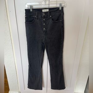 Madewell Cali Demi-Boot jeans in faded black. Size 25.
